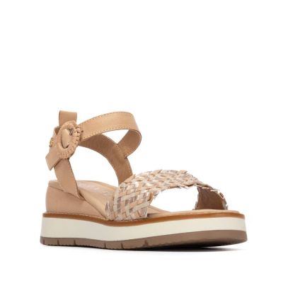 Дамски бежови сандали CARMELA