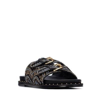 Дамски черни чехли CARMELA