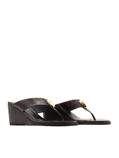 Дамски кафяви чехли ANGEL ALARCON