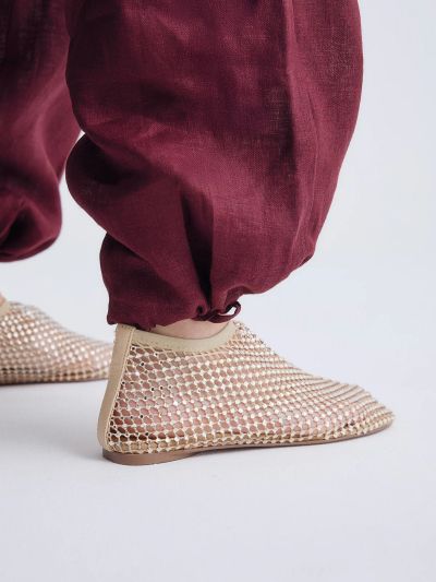 Дамски златисти балерини EXE