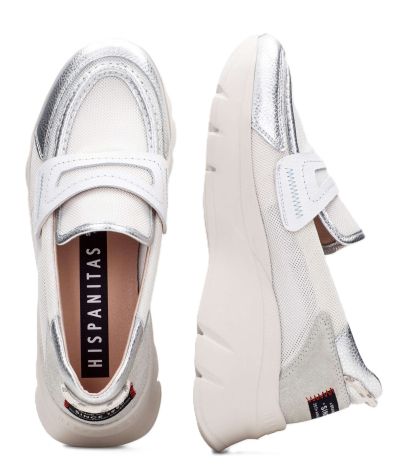 Дамски бели мокасини HISPANITAS