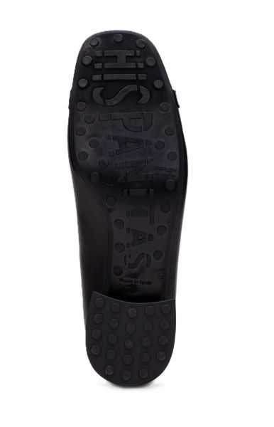 Дамски черни кожени обувки HISPANITAS