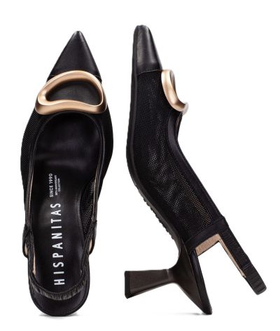 Дамски черни елегантни обувки HISPANITAS