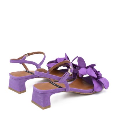 Дамски виолетови велурени сандали ANGEL ALARCON