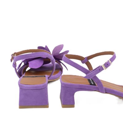 Дамски виолетови велурени сандали ANGEL ALARCON