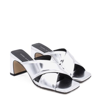 Дамски сребристи чехли ANGEL ALARCON