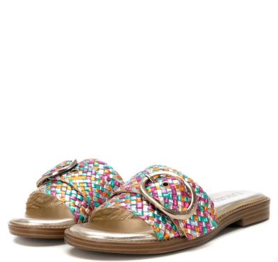 Дамски многоцветни кожени чехли CARMELA 