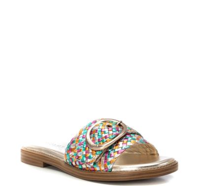 Дамски многоцветни кожени чехли CARMELA 