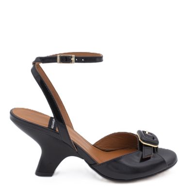 Дамски черни кожени сандали ANGEL ALARCON