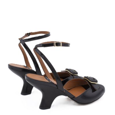 Дамски черни кожени сандали ANGEL ALARCON