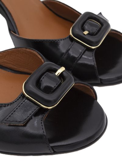 Дамски черни кожени сандали ANGEL ALARCON