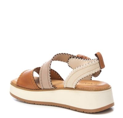 Кожени дамски сандали на платформа CARMELA