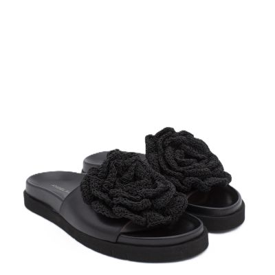 Дамски черни чехли ANGEL ALARCON