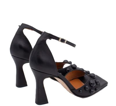 Дамски черни кожени сандали ANGEL ALARCON