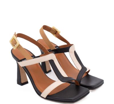 Дамски кожени сандали на ток ANGEL ALARCON