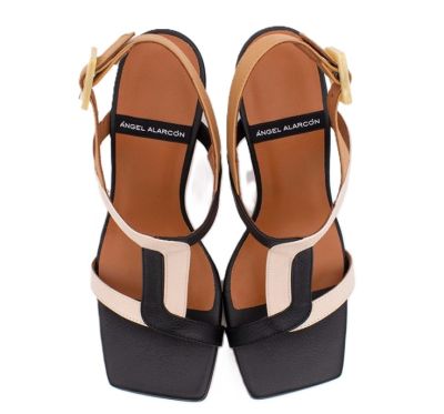 Дамски кожени сандали на ток ANGEL ALARCON