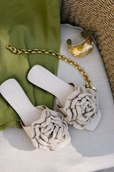 Дамски бежови чехли ANGEL ALARCON