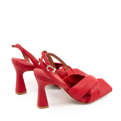 Дамски червени кожени сандали ANGEL ALARCON