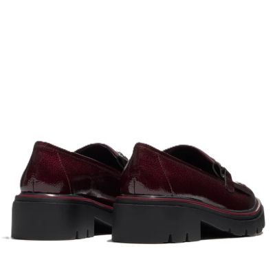 Дамски лачени мокасини бордо REGARDE LE CIEL