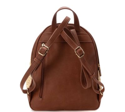 Дамска бежова раница рафия CARMELA