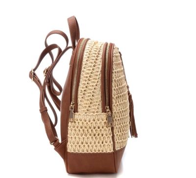 Дамска бежова раница рафия CARMELA