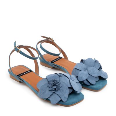 Дамски сини велурени сандали ANGEL ALARCON