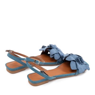 Дамски сини велурени сандали ANGEL ALARCON