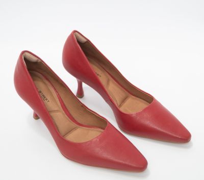 Дамски червени кожени обувки WALL STREET