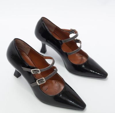 Дамски черни елегантни обувки WALL STREET