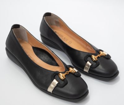 Дамски черни кожени обувки DFC RELAX