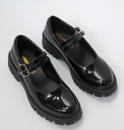 Дамски черни обувки лак ADAM'S