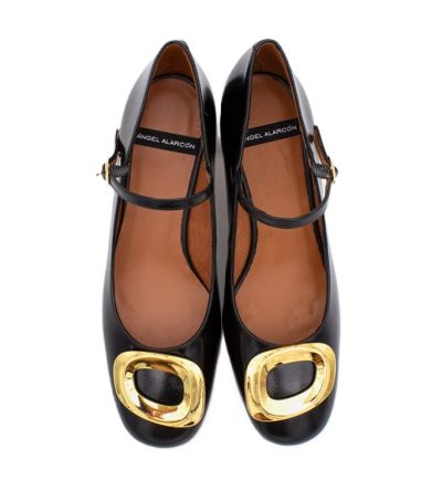 Дамски черни кожени обувки ANGEL ALARCON