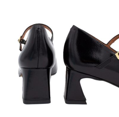 Дамски черни кожени обувки ANGEL ALARCON