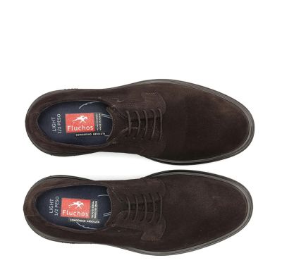 Мъжки кафяви велурени обувки FLUCHOS