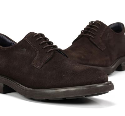 Мъжки кафяви велурени обувки FLUCHOS