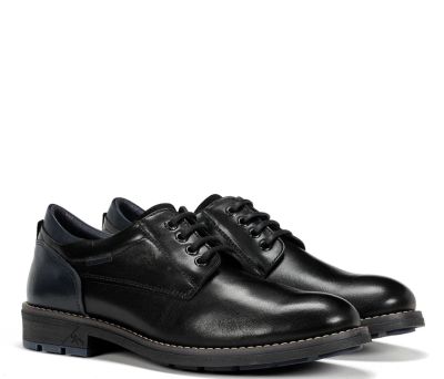 Мъжки черни кожени обувки FLUCHOS