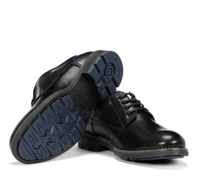 Мъжки черни кожени обувки FLUCHOS