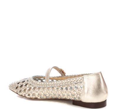 Дамски златисти кожени балерини CARMELA
