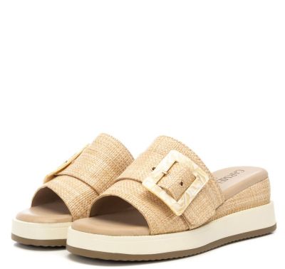 Дамски бежови чехли CARMELA