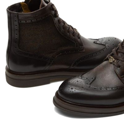 Мъжки кафяви кожени боти AMBITIOUS