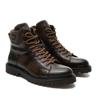 Мъжки кафяви кожени боти AMBITIOUS