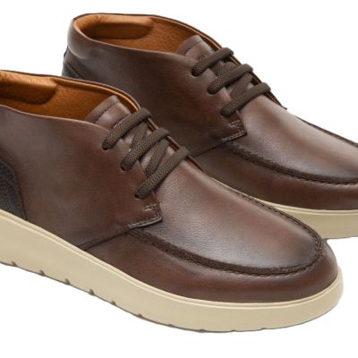 Мъжки кафяви кожени боти AMBITIOUS