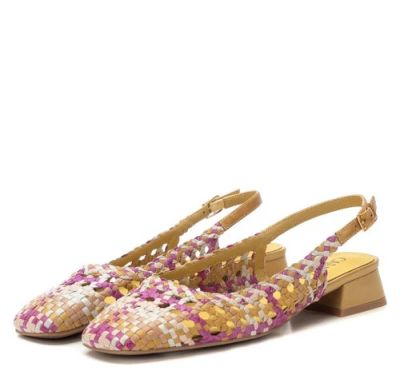 Дамски кожени плетени обувки CARMELA