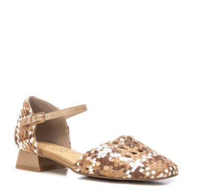 Дамски кожени плетени обувки CARMELA