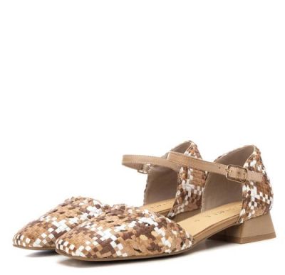 Дамски кожени плетени обувки CARMELA