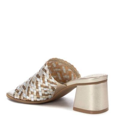 Дамски кожени плетени чехли CARMELA