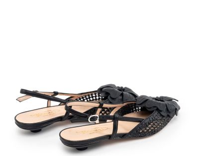 Дамски черни мрежести обувки BIANCA DI