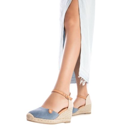 Дамски велурени еспадрили на платформа CARMELA