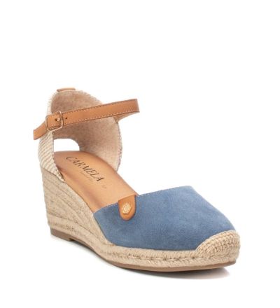 Дамски велурени еспадрили на платформа CARMELA