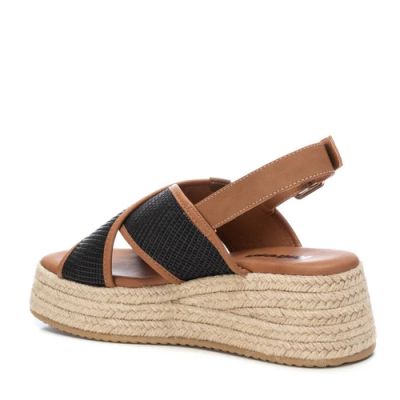 Дамски черни сандали с платформа REFRESH